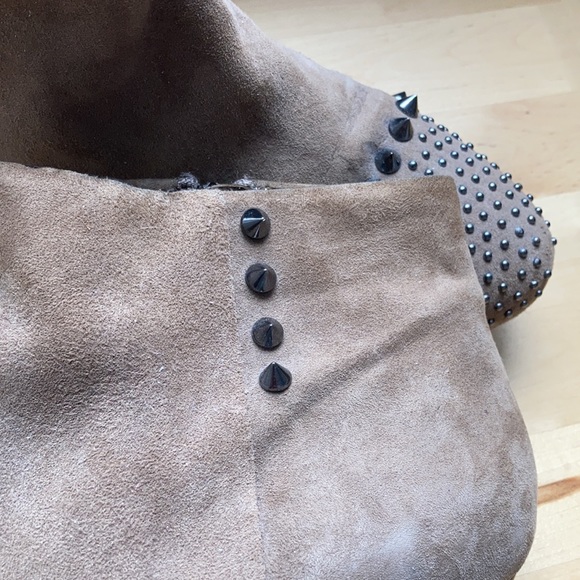 ALDO beige suede boots with silver studs US 6.5 - Picture 12 of 13